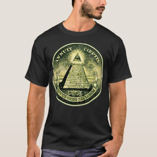 T-shirt Dollar allsee symbole oeil symbole maçonnique pyra