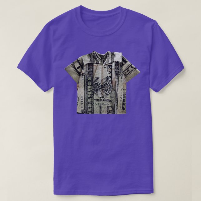 T-shirt Dollar Bill Origami Et Cravate (Design devant)
