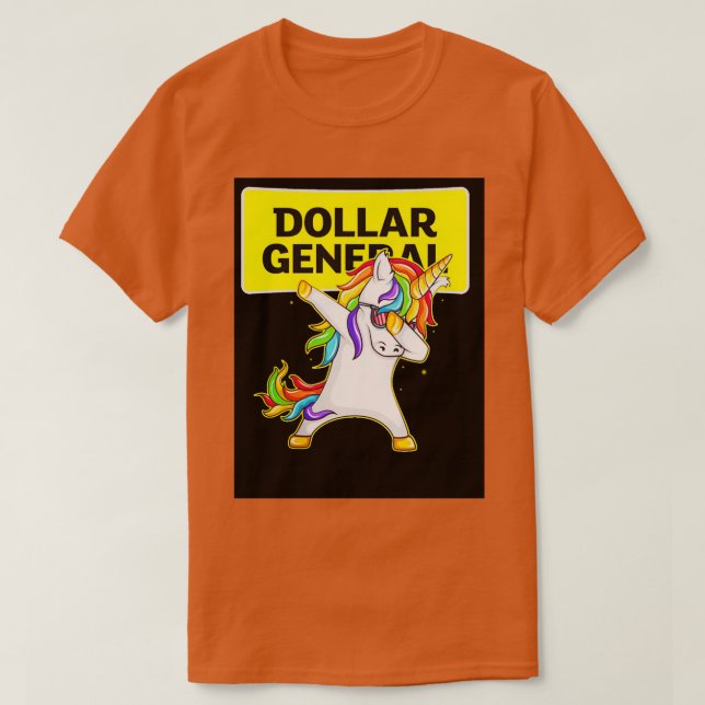 T-shirt Dollar général Dollar général Unicorn Dabbing Unic (Design devant)