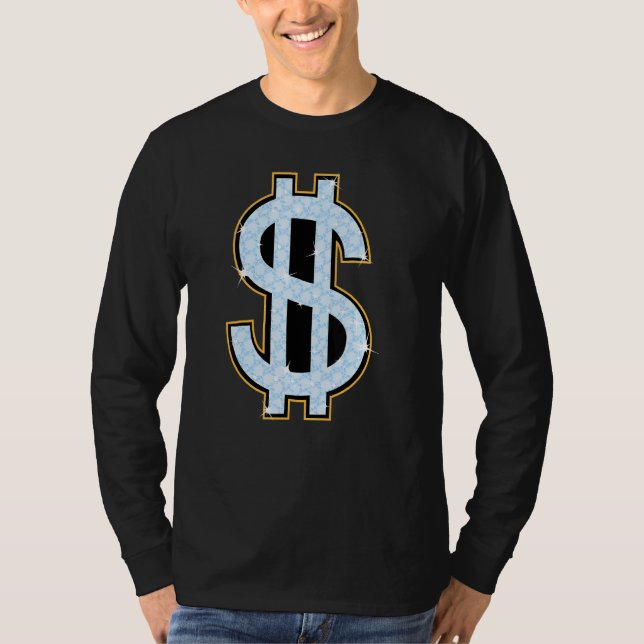 T-shirt Dollar Signal Cool Plus d'argent (Devant)