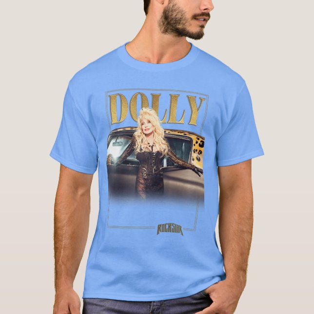 T-shirt Dolly Parton Rockstar Gold Baseballee friends frie (Devant)