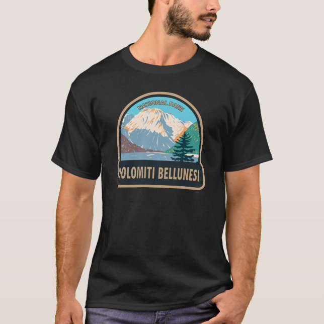 T-shirt Dolomiti Bellunesi Parc national Italie Vintage (Devant)