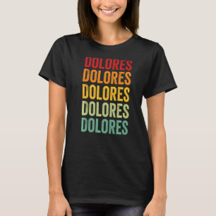T-shirt Dolores County Colorado Rainbow Text