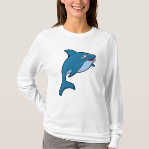 T-shirt Dolphin at Swimming with Swimming goggles
