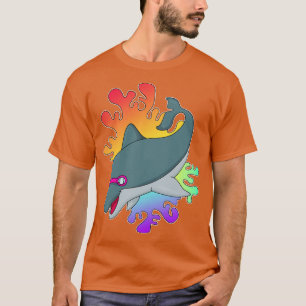 T-shirt Dolphin at Swimming with Swimming goggles