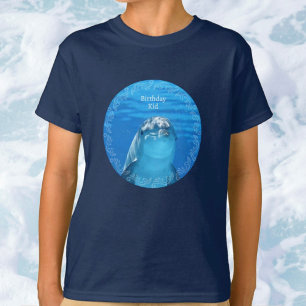 T-shirt Dolphin Blue Ocean Fête d'anniversaire garçons ou