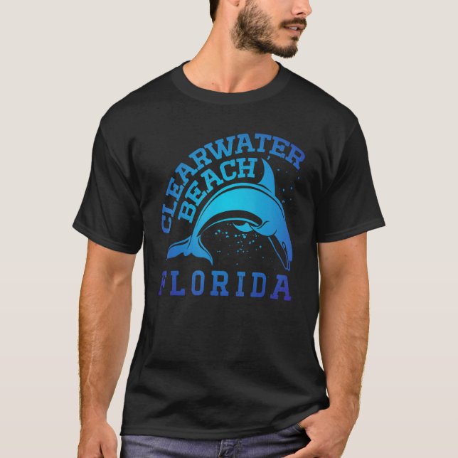 T-shirt Dolphin  CLEARWATER BEACH Vacation Vintage (Devant)