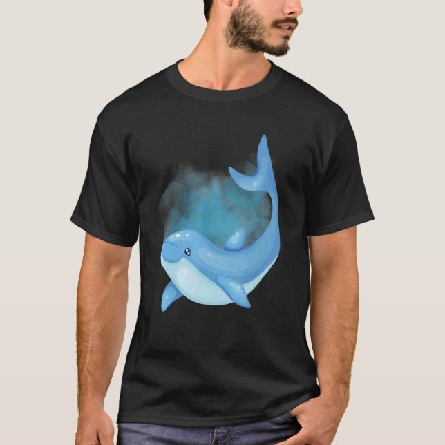 T-shirt Dolphin Deep Ocean Creatures and Rift Life 1 (Devant)