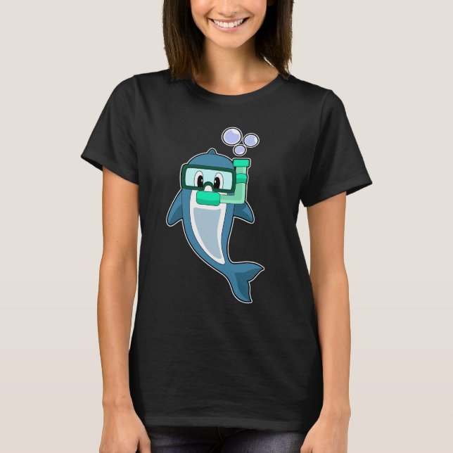 T-shirt Dolphin Diver Snorkel (Devant)