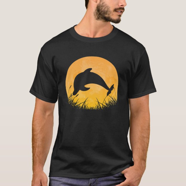 T-shirt Dolphin Easy Halloween tenue Beluga Fish Moon Cos (Devant)