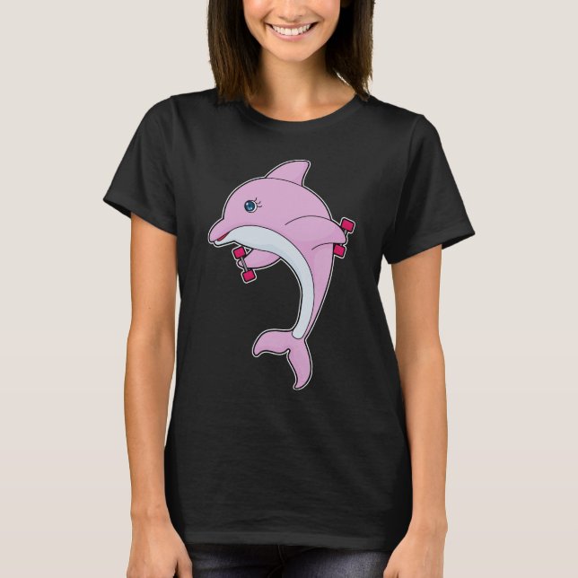T-shirt Dolphin Fitness Dumbbell (Devant)