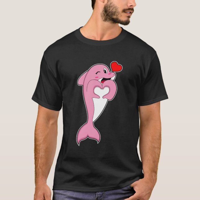 T-shirt Dolphin Love Heart (Devant)