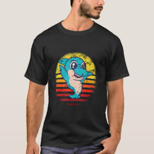 T-shirt Dolphin Retro les années 70 animal Vintage Silhoue