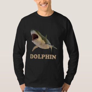 T-shirt Dolphin Shark Confusion Prank Mème Adulte Humour
