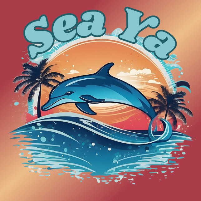 T-shirt Dolphin tropical Sea Ya (Créateur téléchargé)