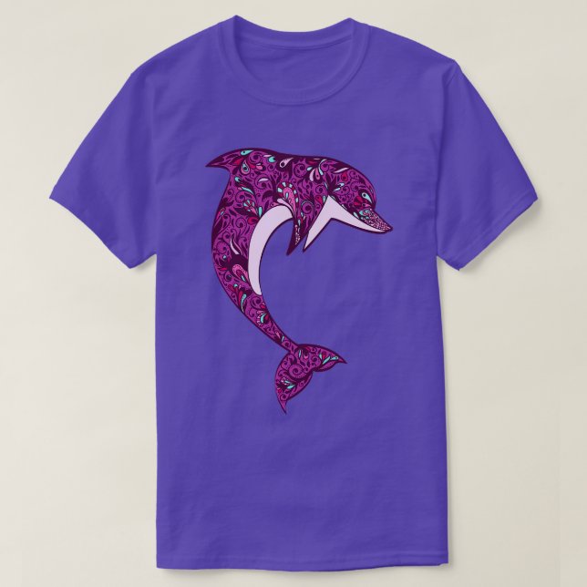 T-shirt Dolphin violet (Design devant)