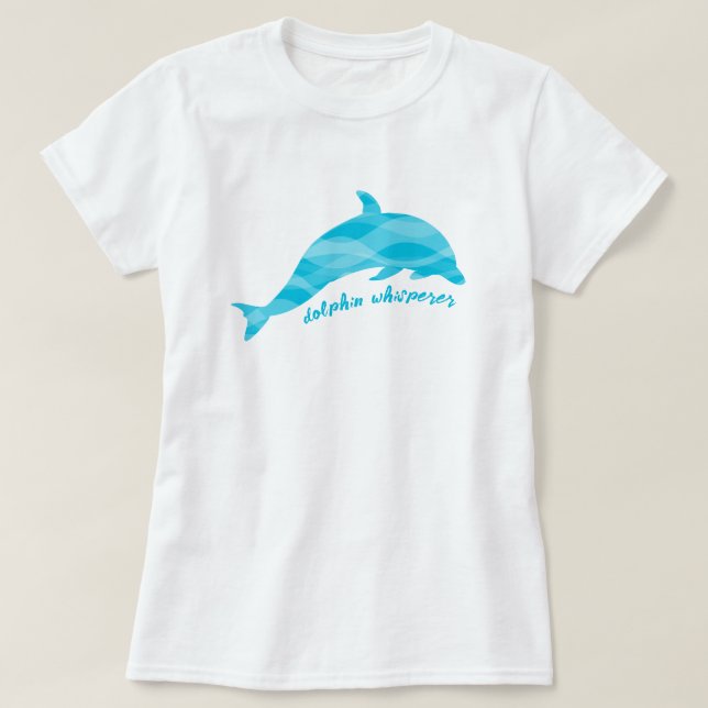 T-shirt Dolphin Whisperer Blue Waves (Design devant)