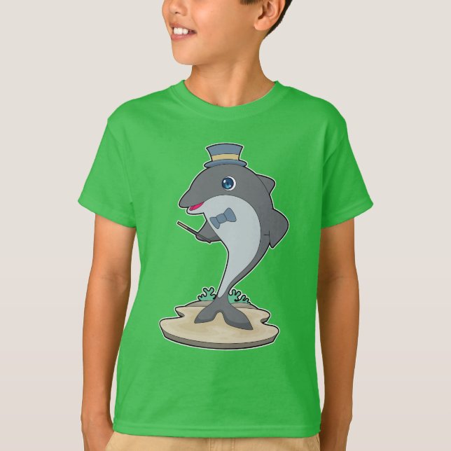 T-shirt Dolphin Wizard Baguette magique (Devant)