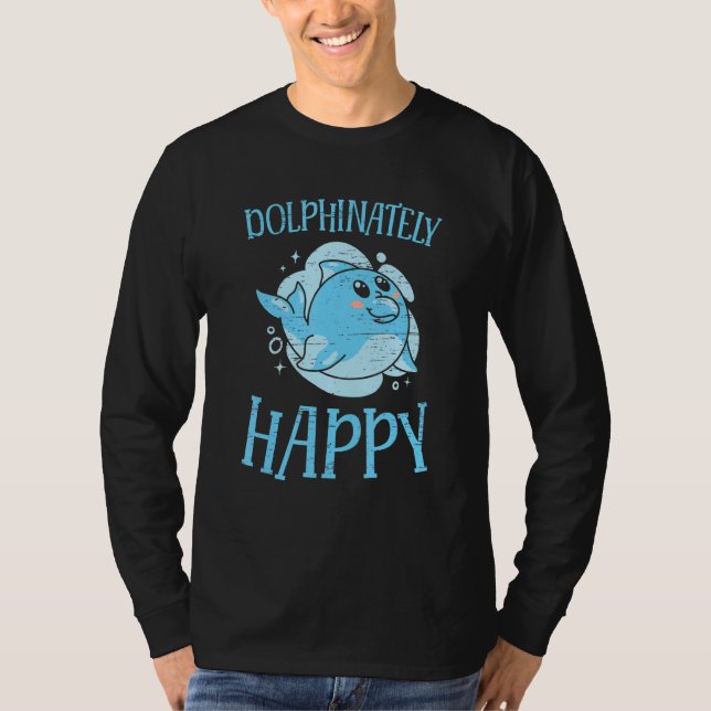 T-shirt Dolphinately Happy Marine Animal Sea Diver (Devant)