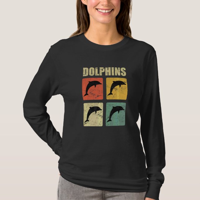 T-shirt Dolphins Retro (Devant)
