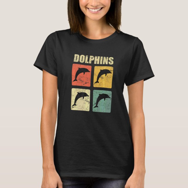 T-shirt Dolphins Retro (Devant)
