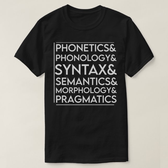 T-shirt Domaines linguistiques (Design devant)
