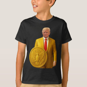 T-shirt Dôme Doré Trump Grande Carte Américaine Patriotiqu