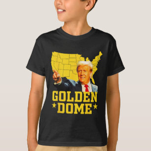 T-shirt Dôme Doré Trump Grande Carte Américaine Patriotiqu