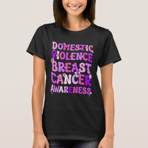 T-shirt Domestic Violence And Breast Cancer Awareness Mont