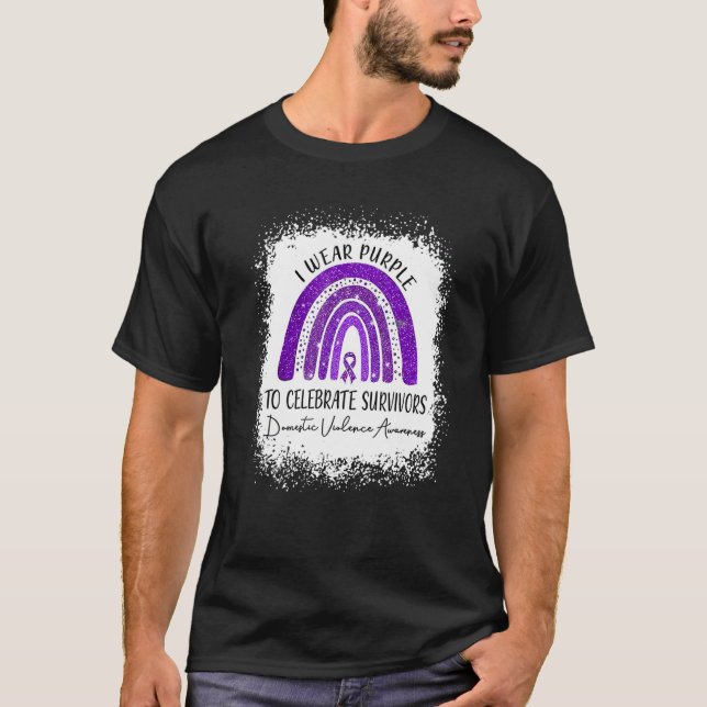 T-shirt Domestic Violence Awareness For Men and Women Kids (Devant)