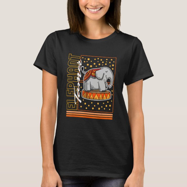 T-shirt Domeur d'éléphant de cirque Éléphant mignon  Perso (Devant)
