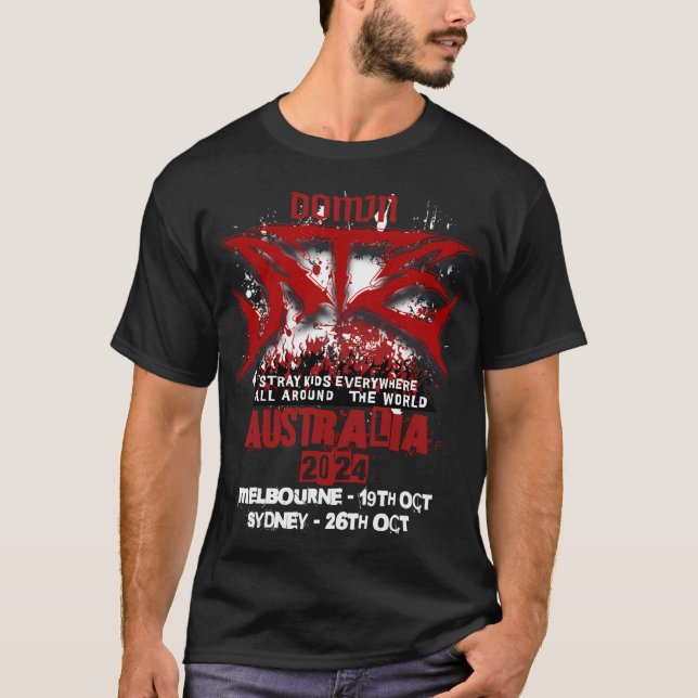 T-shirt Domin-Ate Tour Australie 2024 Dark (Devant)