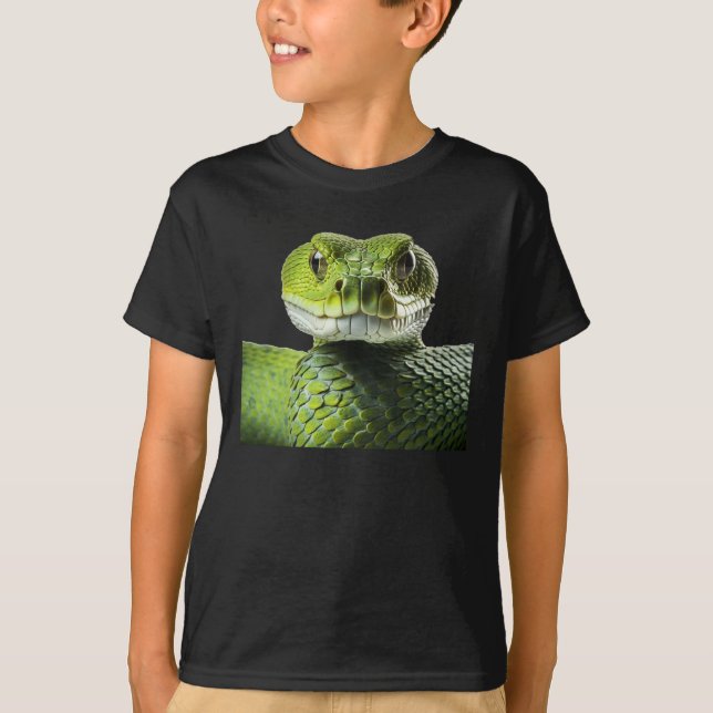 T-shirt Dominez avec notre menacing Green Viper Snake Tee (Devant)