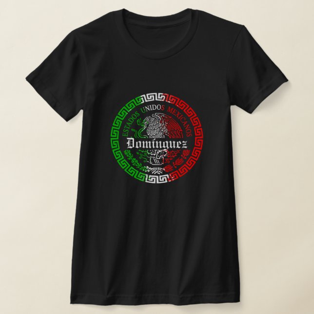 T-shirt Domínguez Nom Chemise emblème du Mexique (Poser)