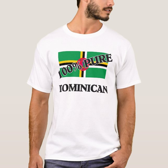 T-shirt DOMINICAIN de 100 pour cent (Devant)