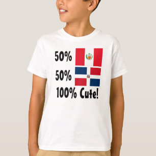 T-shirt Dominicain des Péruviens 50% de 50% 100% mignon