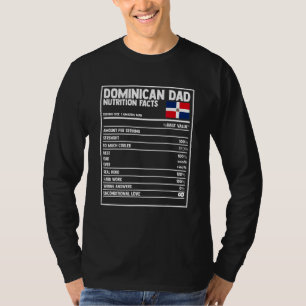 T-shirt Dominicain Papa Nutrition Facts Fête des pères Dom
