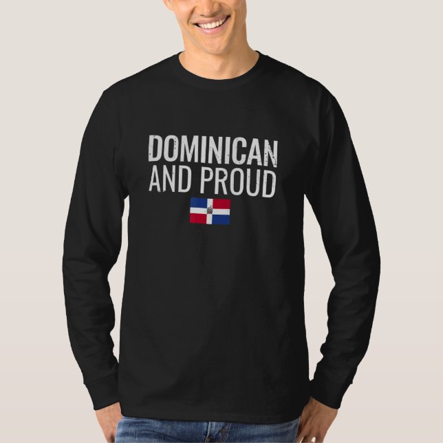 T-shirt Dominican And Proud Dominican Republic Flag (Devant)