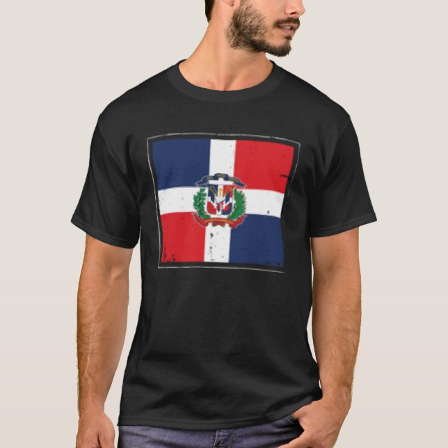 T-shirt Dominican Republic Flag Dominicana Latina Latino R (Devant)