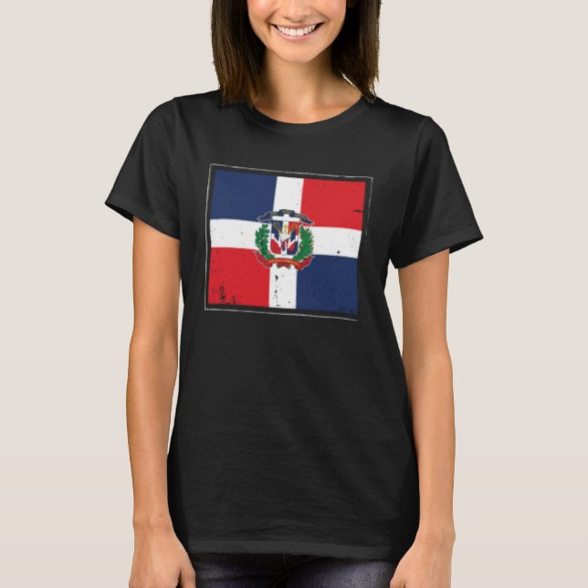 T-shirt Dominican Republic Flag Dominicana Latina Latino R (Devant)