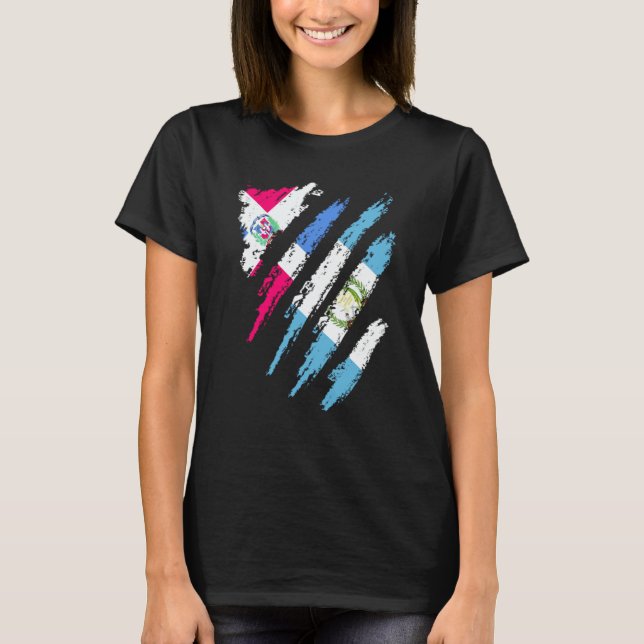 T-shirt Dominican Republic Flag Guatemala Grown Country St (Devant)