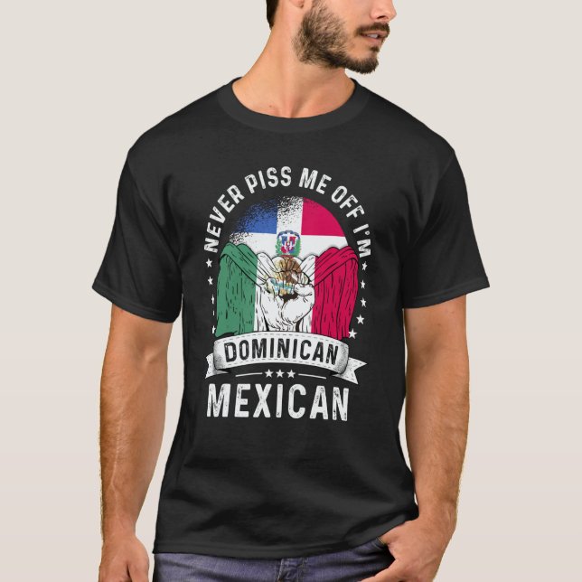 T-shirt Dominican Republic Flag Mexico Grown  Humor Pride (Devant)
