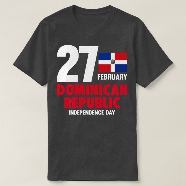 T-shirt Dominicana Pride Fête de l'Indépendance République (Design devant)