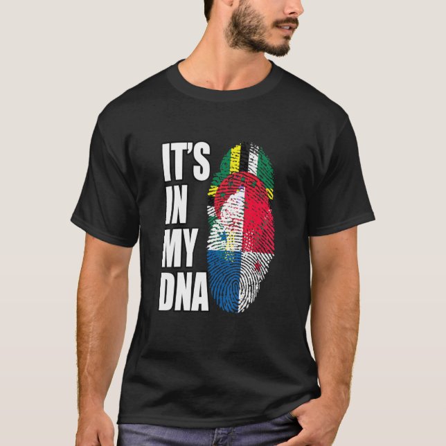 T-shirt Dominique Et Panaméen Mélangent L'ADN Patrimoine D (Devant)