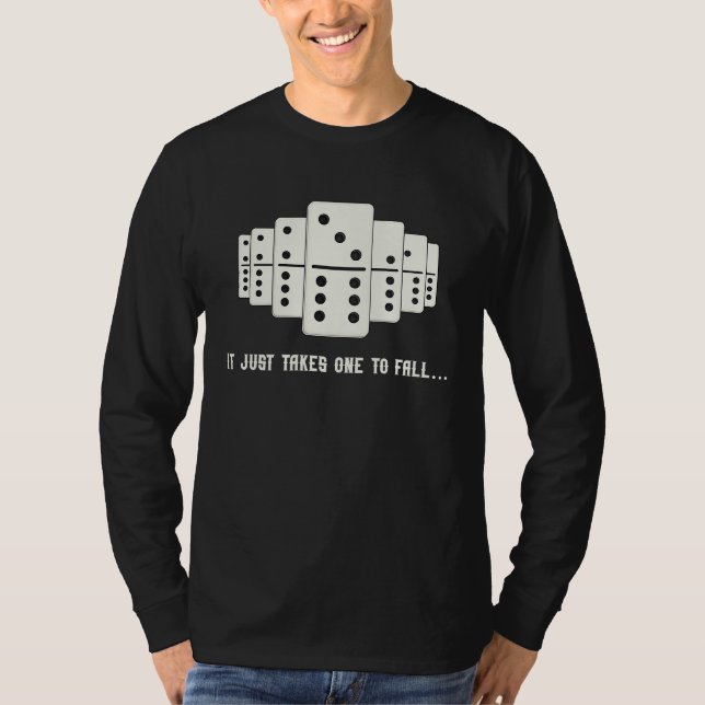T-shirt Domino Effect Falling Domino Tiles Retro Board Gam (Devant)