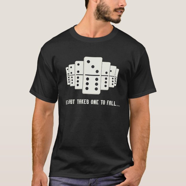 T-shirt Domino Effect Falling Domino Tiles Retro Board Gam (Devant)