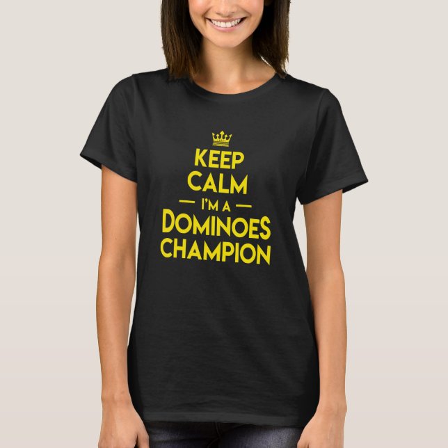 T-shirt Domino Match Player Gardez le calme Je suis un Dom (Devant)
