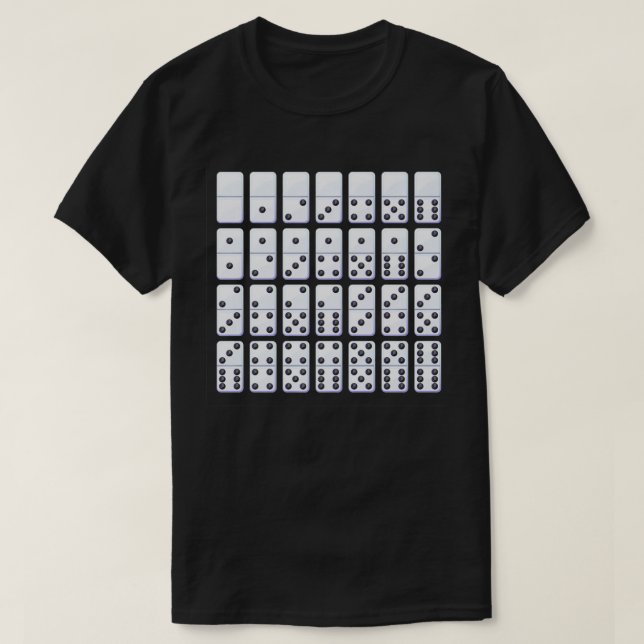T-shirt Domino Pièces Full Set Dominoes Joueur ani (Design devant)