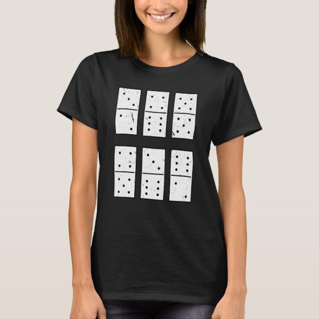 T-shirt Domino Set Dominoes Game Tile Game Dominos Domino (Devant)