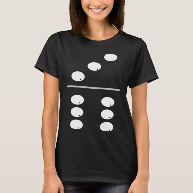 T-shirt Dominoes 6 And 3, Six Three Game Costume DIY (Devant)